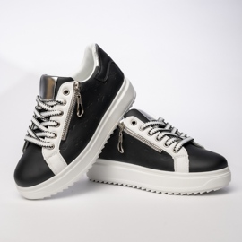 Baskets sportives noires féminines 1