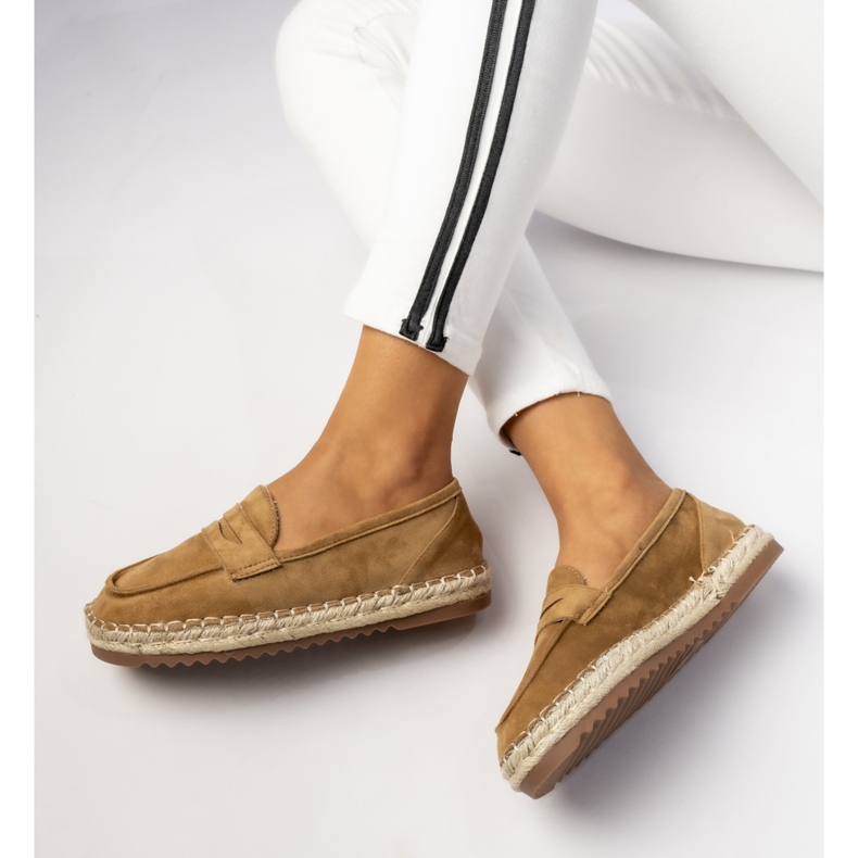 Espadrilles Locons de chameau féminin beige 2