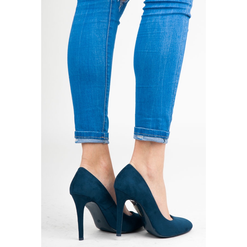 Vinceza Talons en daim bleu 2