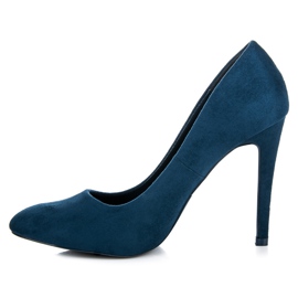 Vinceza Talons en daim bleu 3