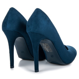 Vinceza Talons en daim bleu 4