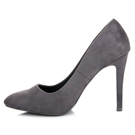 Vinceza Talons en daim gris 3