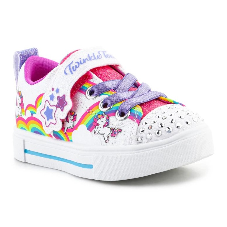 Skechers S-Lights Filles Twinkle Sparks Jumpin Clouds chaussures 314809N-WMLT blanc 2