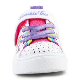 Skechers S-Lights Filles Twinkle Sparks Jumpin Clouds chaussures 314809N-WMLT blanche 3