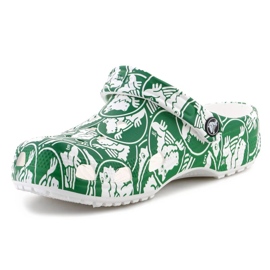 Crocs Classic Duke Print Sabot 210003-3WH vert 4