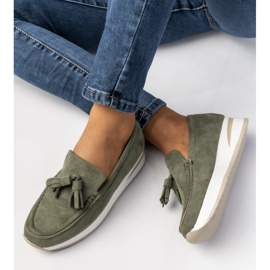 Mocassins verts des femmes 2