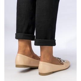 Mocassins Pour Femmes Avec Décorations Beiges 1 Mocassins Pour Femmes Avec Décorations Beiges 1