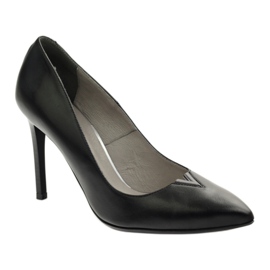 Edeo Escarpins à talons hauts pour femmes 3180 noir le noir 1