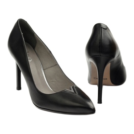 Edeo Escarpins à talons hauts pour femmes 3180 noir le noir 2