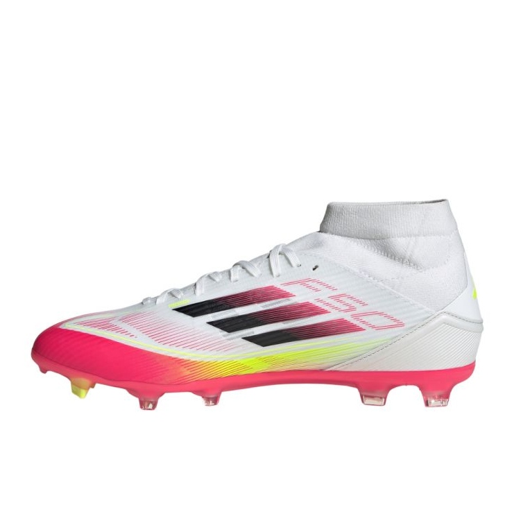 Adidas F50 League FG / Mg Mid Ji0434 Chaussures de football blanc et rouge 1