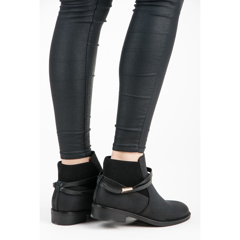 Vinceza Bottines Jodhpur basses noir 1