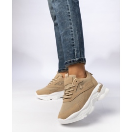 Baskets sportives beige-khaki pour femmes 1