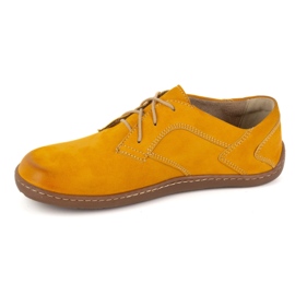 Olivier Chaussures en cuir minimaliste aux pieds nus pour femmes 1082 Moutarde nubuk jaune 9
