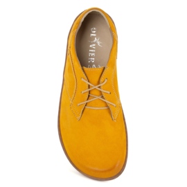 Olivier Chaussures en cuir minimaliste aux pieds nus pour femmes 1082 Moutarde nubuk jaune 11