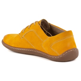 Olivier Chaussures en cuir minimaliste aux pieds nus pour femmes 1082 Moutarde nubuk jaune 13