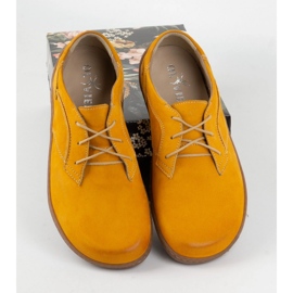 Olivier Chaussures en cuir minimaliste aux pieds nus pour femmes 1082 Moutarde nubuk jaune 5