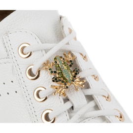 Olivier Sneakers de chaussures en cuir pour femmes 1279 blanc 2