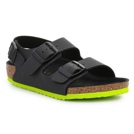 Sandales Birkenstock Milano Kinder 1022129 Desert Soil Noir Lime 1