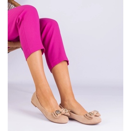 Ballerines classiques beige avec un arc masol 3