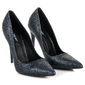 Vices Étaux à talons scintillants le noir 1