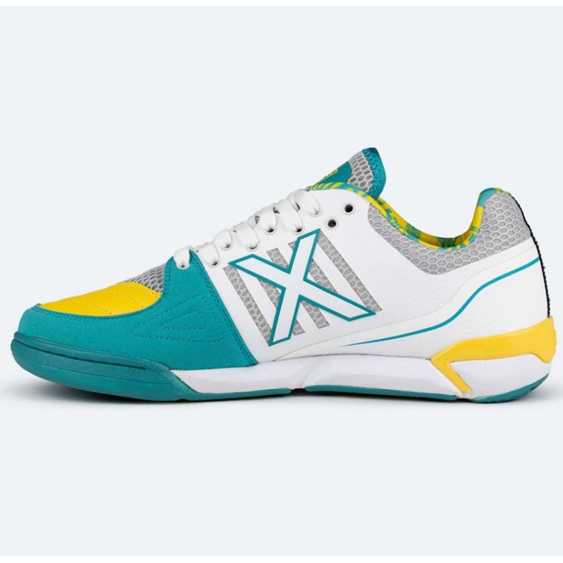 Munich Prisma 37 en 3116038 Chaussures de football blanc et jaune blanche 1