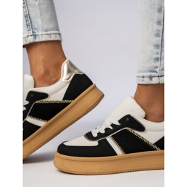 Baskets classiques pour femmes sur platfom noir le noir 2