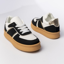 Baskets classiques pour femmes sur platfom noir le noir 3