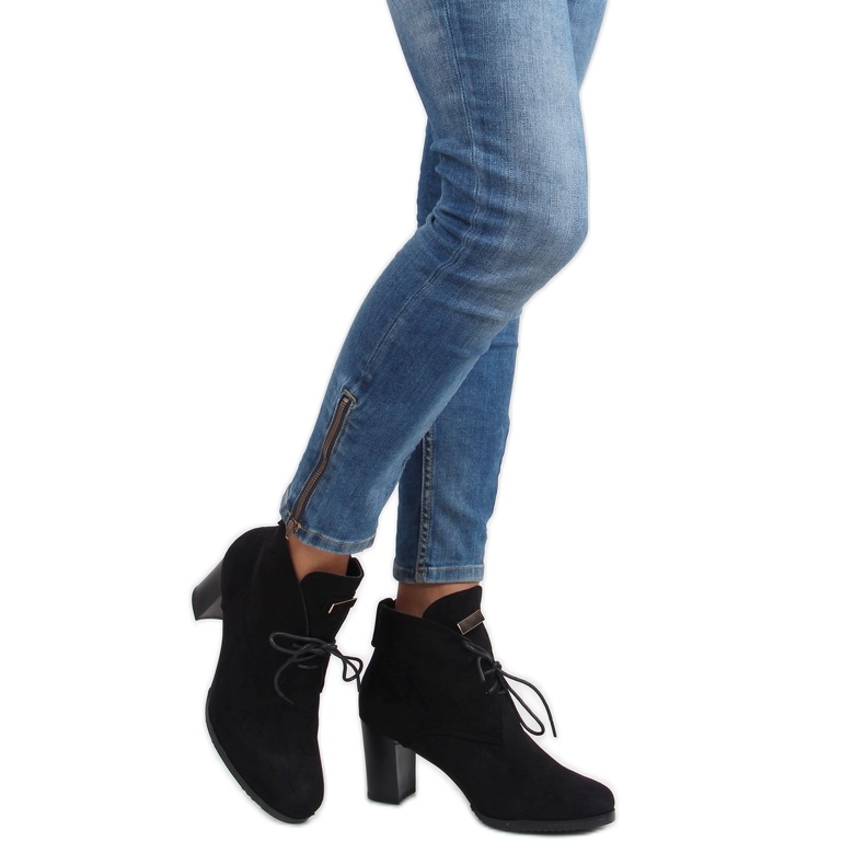 Bottines à lacets 55-518 noir le noir 2