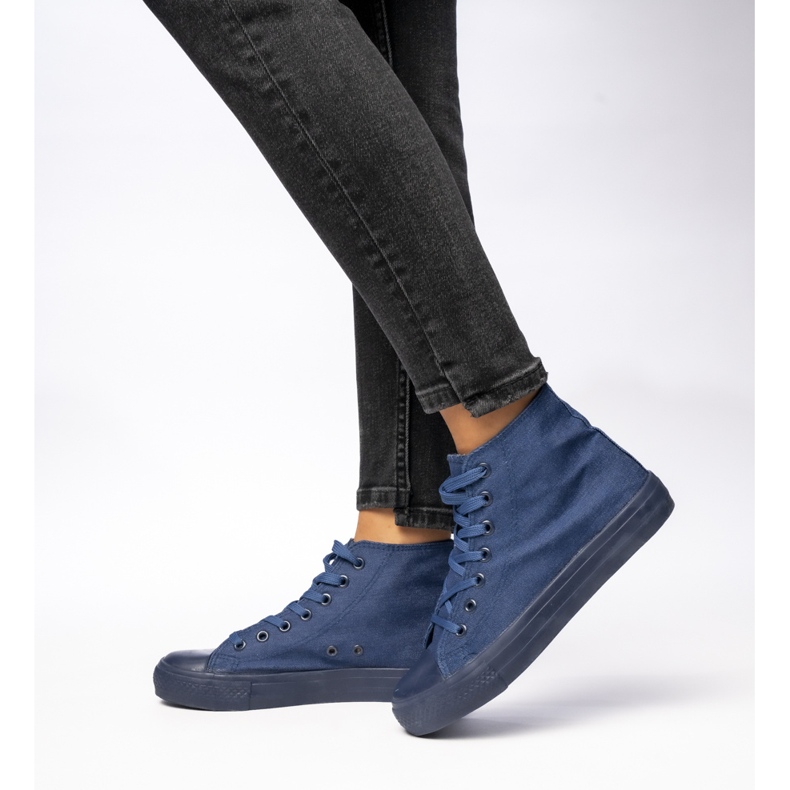 Baskets en jean classiques pour femmes bleu 1