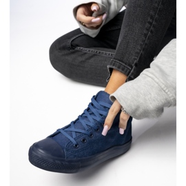 Baskets en jean classiques pour femmes bleu 4