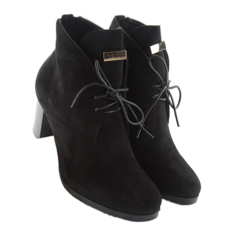 Bottines à lacets 55-518 noir le noir 1