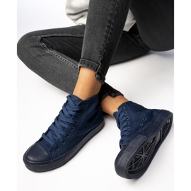 Baskets féminines bleu marine classiques 2