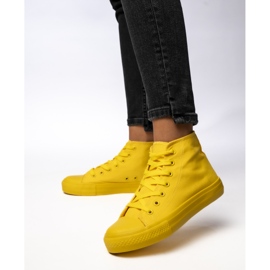 Baskets féminines classiques jaunes 4