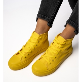 Baskets féminines classiques jaunes 1