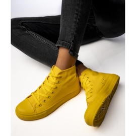 Baskets féminines classiques jaunes 2