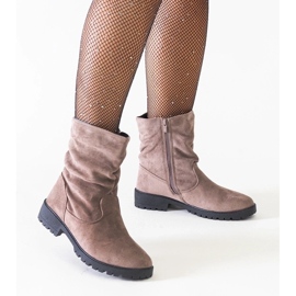 Cuissardes compensées femme en daim noir le noir 2