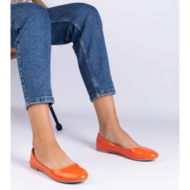 Ballerines verni orange 1 Ballerines verni orange 1