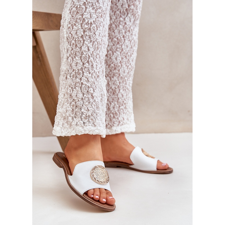 Volets en cuir avec décoration à thèmes plate Zazoo 3047 / o blanc 2