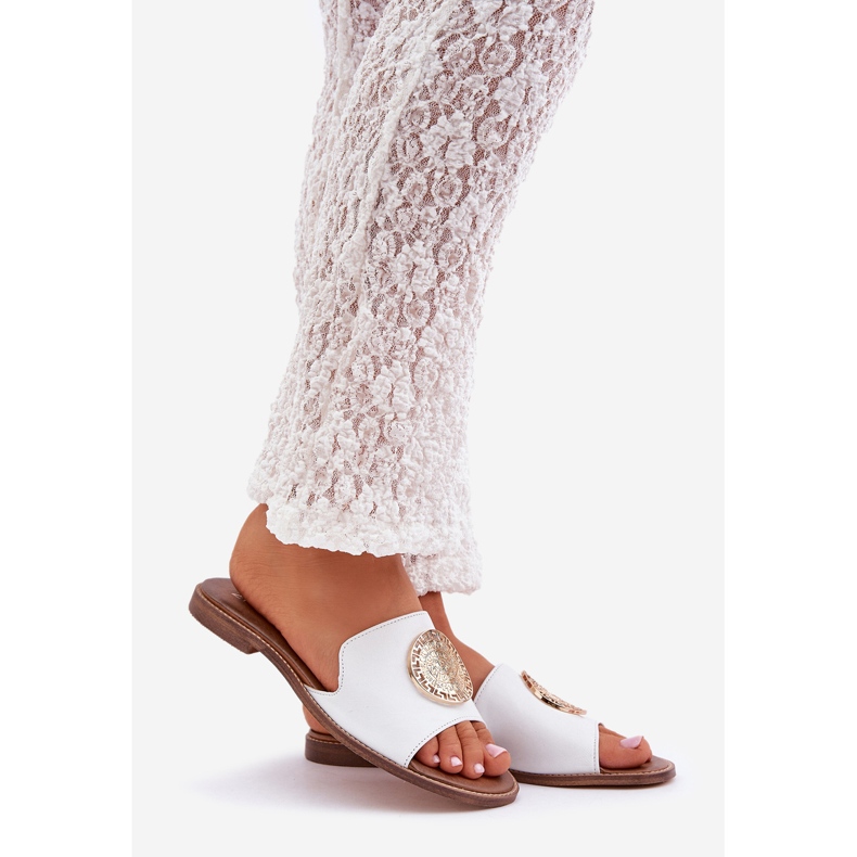 Volets en cuir avec décoration à thèmes plate Zazoo 3047 / o blanc blanche 1