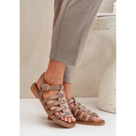 Zazoo Sols de sandales de leving beige 2