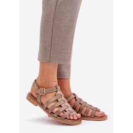 Zazoo Sols de sandales de leving beige 1