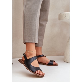 Lewski Shoes Sandales en cuir pour la boucle avec pompage Lewski 3041 noir 2