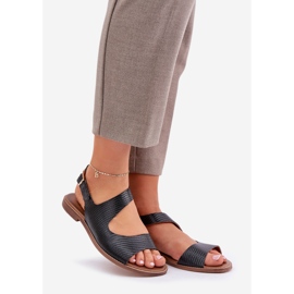 Lewski Shoes Sandales en cuir pour la boucle avec pompage Lewski 3041 noir le noir 1