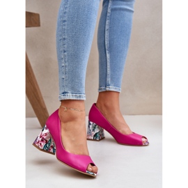 Lewski Shoes Pompes en cuir avec un talon décoratif chaussures Lewski 2608 / K Fuchsja rose 2 Lewski Shoes Pompes en cuir avec un talon décoratif chaussures Lewski 2608 / K Fuchsja rose 2