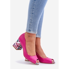 Lewski Shoes Pompes en cuir avec un talon décoratif chaussures Lewski 2608 / K Fuchsja rose 1 Lewski Shoes Pompes en cuir avec un talon décoratif chaussures Lewski 2608 / K Fuchsja rose 1