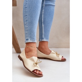 Zazoo 2660 Ballerines en cuir beige légère féminine 2