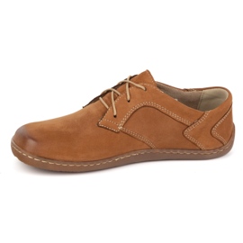 Olivier Chaussures en cuir minimaliste aux pieds nus pour femmes 1082 Nubuk marron brun 2
