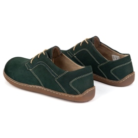 Olivier Chaussures en cuir minimaliste aux pieds nus 1082 Nubuk vert foncé 4