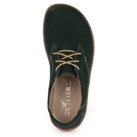 Olivier Chaussures en cuir minimaliste aux pieds nus 1082 Nubuk vert foncé 5
