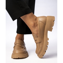 Les femmes via les mocassins Giulia Kaki brun 1